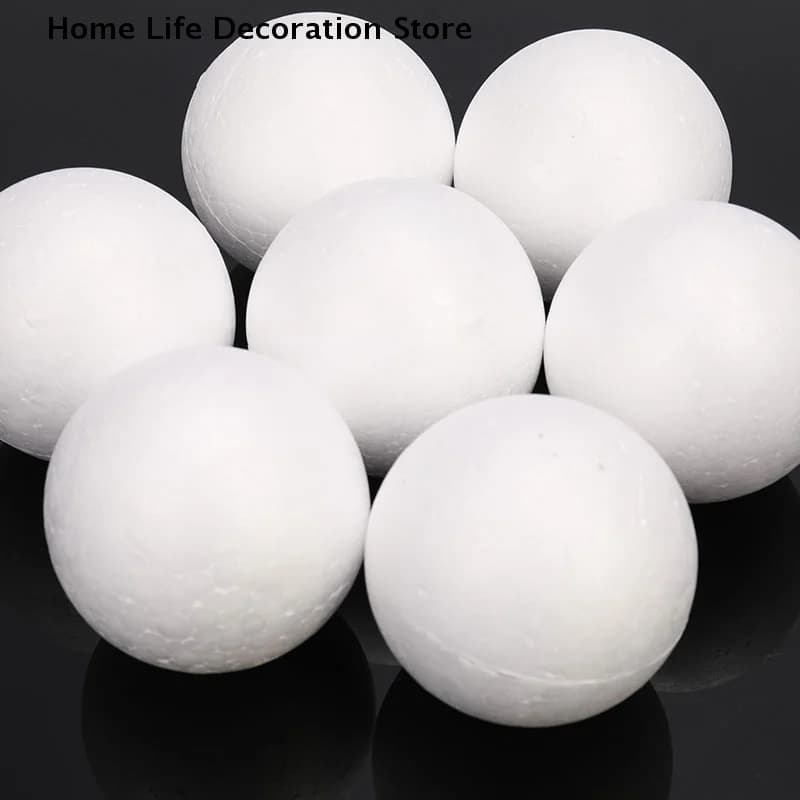 10 Pieces Christmas balls in Polystyrene, Foam Round Balls for DIY Decorations, Craft Accessories for Celebrations and Celebrations