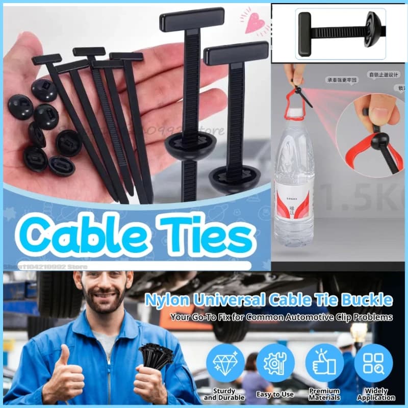 Fascette Autobloccanti in Nylon Resistenti per Uso Interno ed Esterno, Fibbie per Cavi Multiuso Rilasciabili e Resistenti ai Raggi UV
