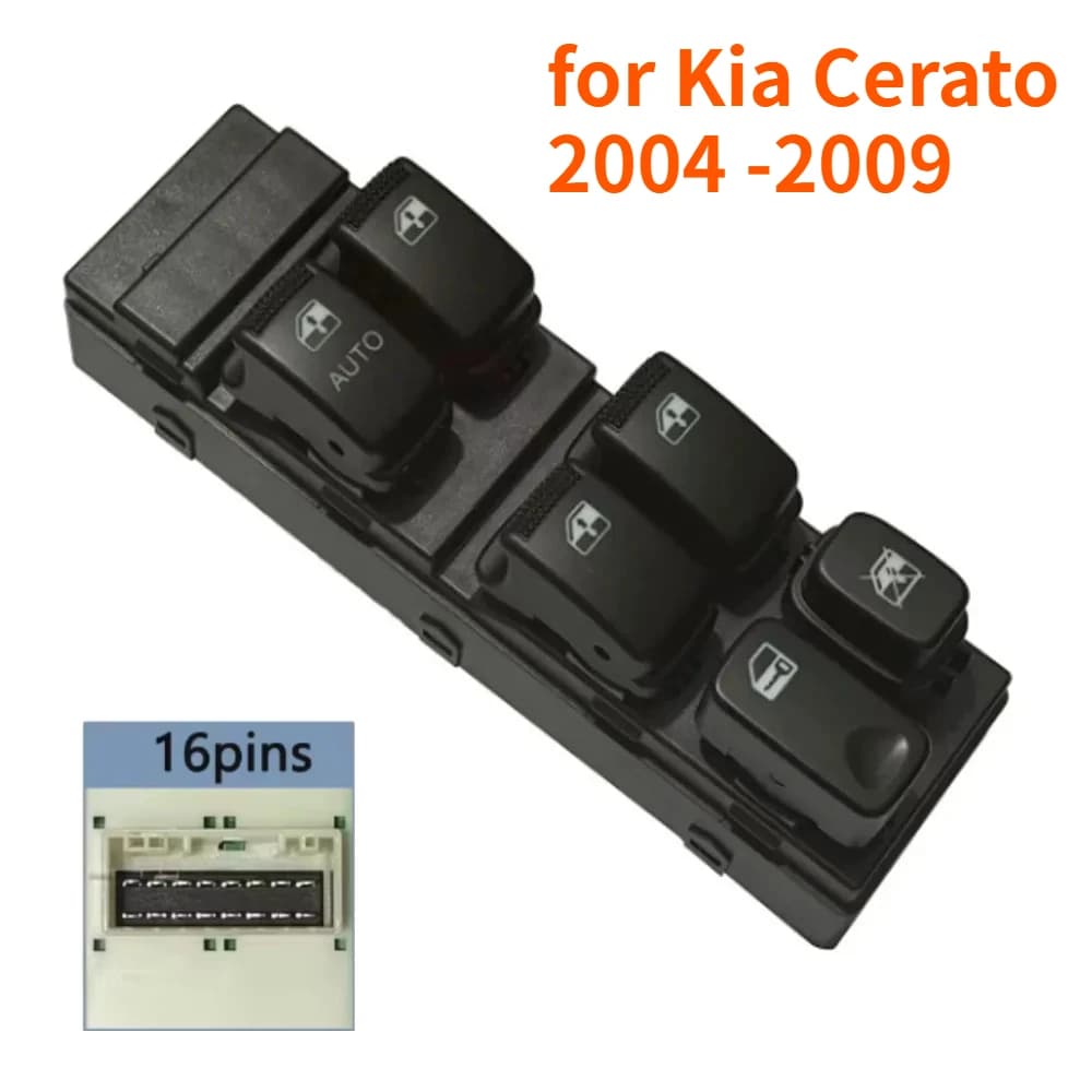 Interruttore alzacristallo elettrico per Kia Cerato 2004 2005 2006 2007 2008 2009 Pulsante di controllo sollevatore vetro anteriore sinistro Accessori auto