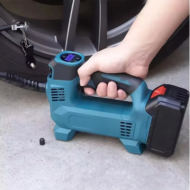 ⚡️ Makit DMP180-1 Gonfiatore Portatile a Batteria 18V agli Ioni di Litio, Solo Corpo Macchina, per Auto, Moto e Gonfiaggio Pneumatici