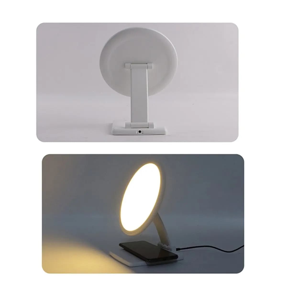 AS62 Light Therapy Lamp Wireless Charger 3000-6500K 10000 Lux Happy Sunlight Lamp SAD Treatment Lamp Smart Timer EU PLUG