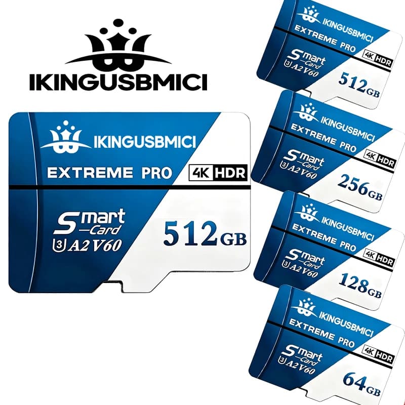Compact Memory Card Micro SD Card TF Cards SD Cards 128GB 256GB 512GB Class 10 U3 for Dash Cam Security Camera GoPro