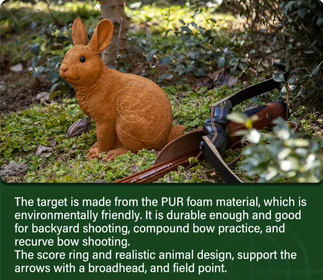 Bersagli per tiro con l'arco 3D per animali Sparatutto per animali con picchetti per la pratica di caccia Bersaglio in schiuma PU autorigenerante Pratica all'aperto