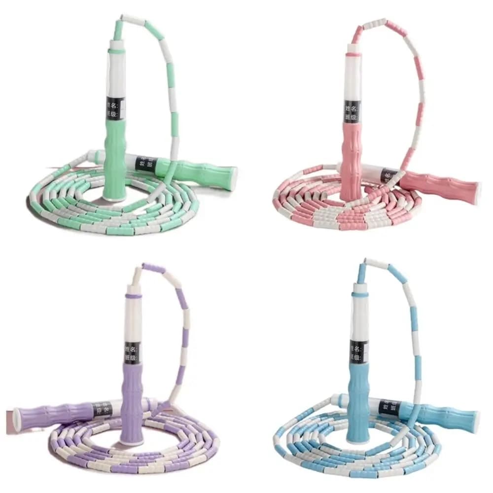 2.5 M Segmented Fitness Jump Rope Adjustable Length No Knots Soft Bead Skipping Rope No Hurt Professional Lose Weight