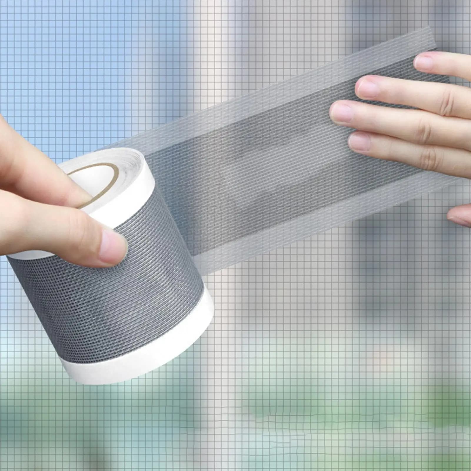 Window Screen Repair Mesh Tape Self-Adhesive Insect Screen Repair Tape Anti-Insect Net Door Fix Patch For Tents RV Home