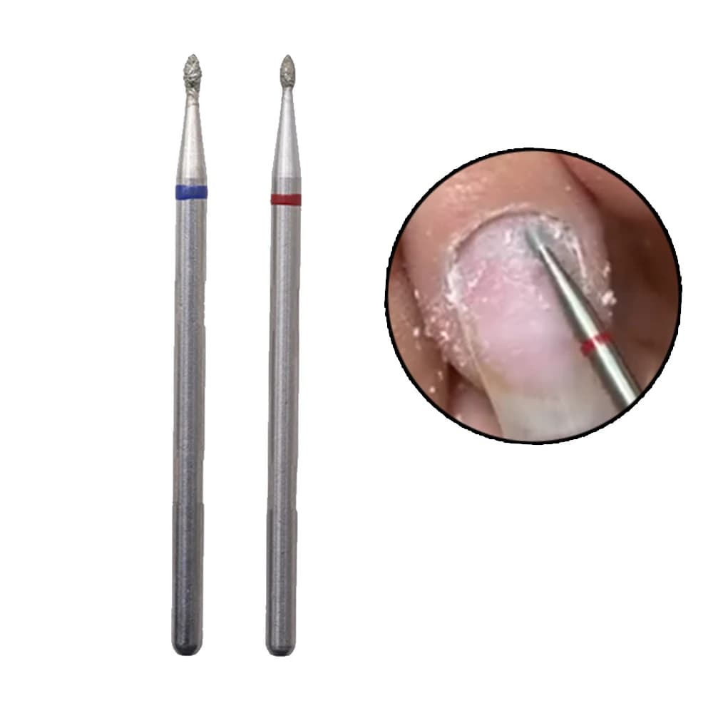 1/2/10Pcs Cuticle Clean Diamond Nail Drill Bit 3/32'', Professional Safety Carbide Diamond Nail Bit Nail Cleaner For Cuticle Dea
