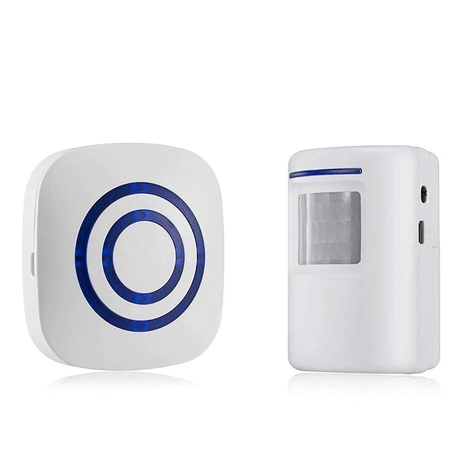 Allarme wireless per vialetto di sicurezza domestica, allarme ingresso Enegg, campanello per porta visitatore con 1 ricevitore plug-in e 1 sensore di movimento PIR