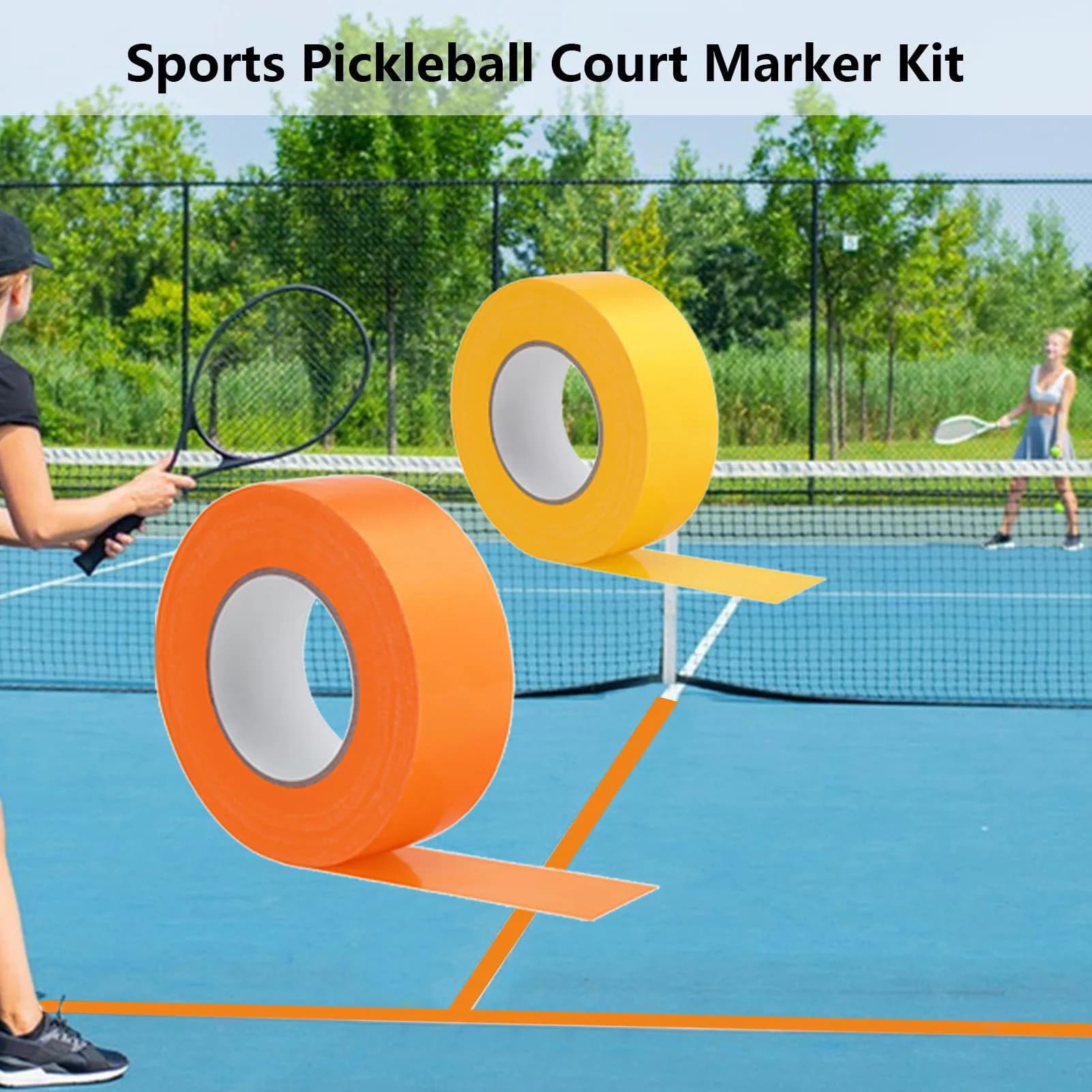 Marcatore a nastro per marcatura per pavimento sportivo nastro per marcatura esterna nastro multifunzionale resistente agli agenti atmosferici visibile per basket