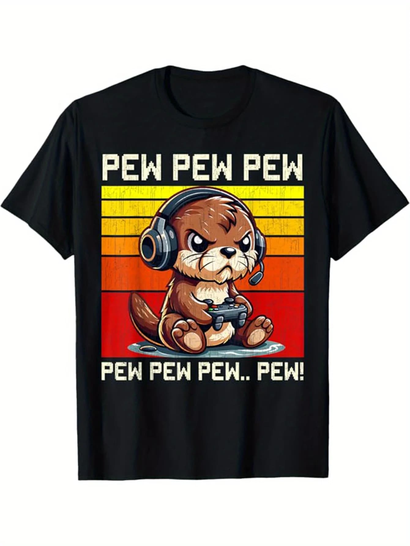 T-shirt grafica da uomo in cotone stampato da gioco T-shirt da giocatore girocollo a maniche corte casual T-shirt da uomo per esterno