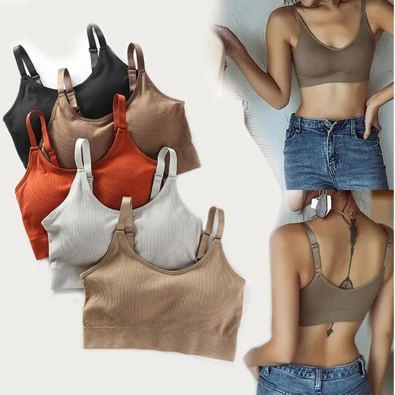 Reggiseno Sexy da Donna Senza Ferretto, Top a Fascia Avvolgente, Lingerie con Schiena Bella, in Cotone Sottile, Modello Tubo