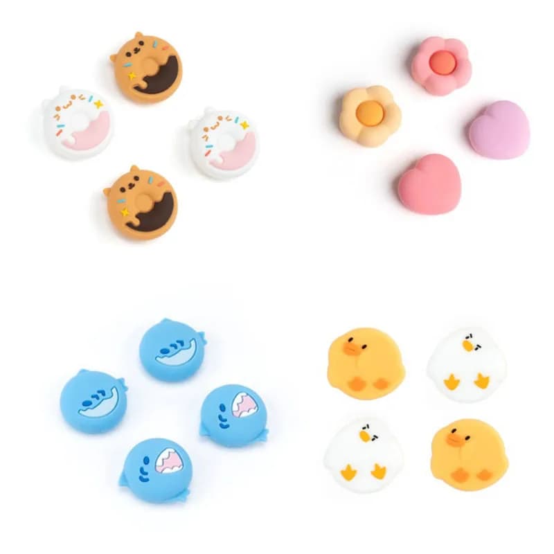 Nuovo simpatico gatto cane squalo morbido pollice bastone grip cap copertura protettiva per interruttore Oled NS Lite Joy-con controller levetta custodia
