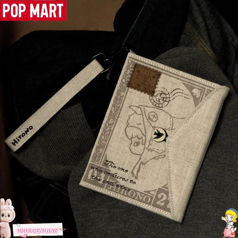 POPMART Hirono Mist-Walker Series Fabric Passport Holder Peripheral Gifts Kawaii Plush Pendant Blind Box Toys Gift For Fans