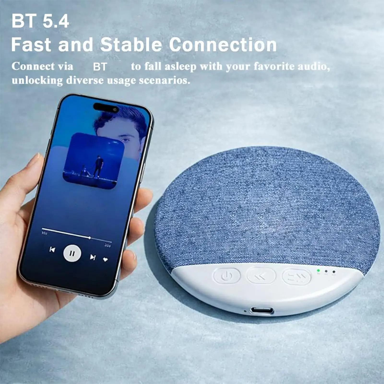 Sleep Speaker Wireless Headphones with Timer Bone Conduction Under Pillow Sleep Speaker for Bed Bedroom Bedside Meditation Home