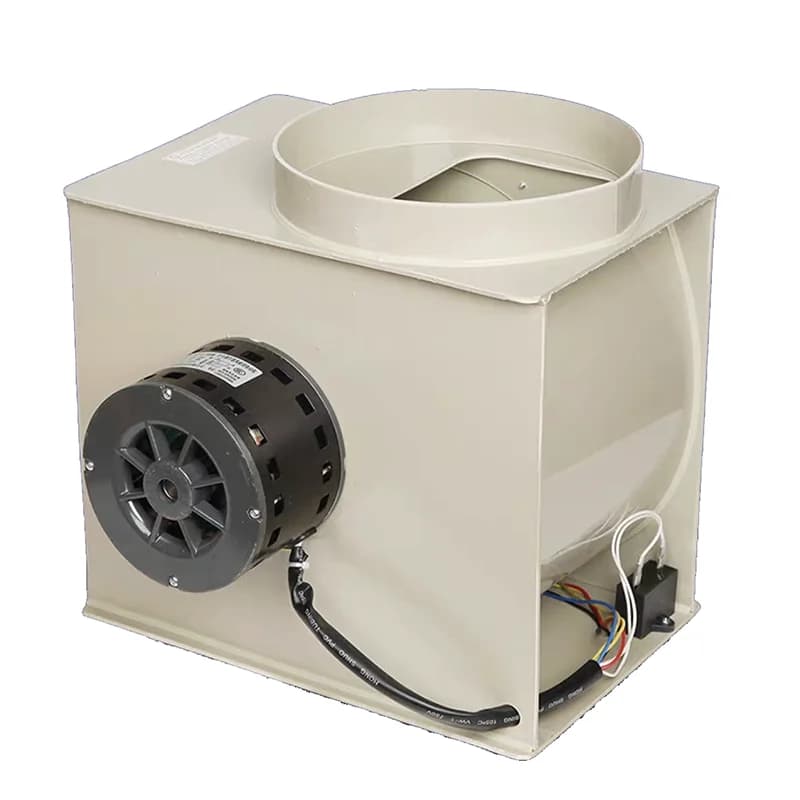 Ventilatore centrifugo da laboratorio da 250 mm Cappa per fumi in PP Armadietto dei medicinali Resistente alla corrosione Ventola di scarico da 300 W per acido