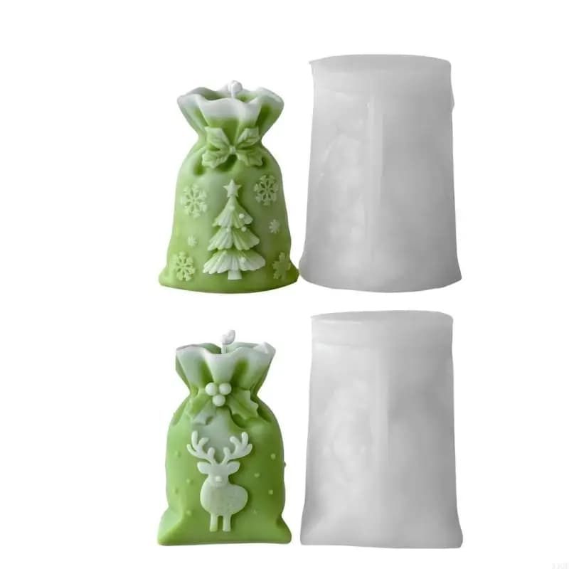 2025 New Christmas Gift Bag Silicone Mold For Epoxy Resin Making Soap Chocolate Christmas Home Decoration