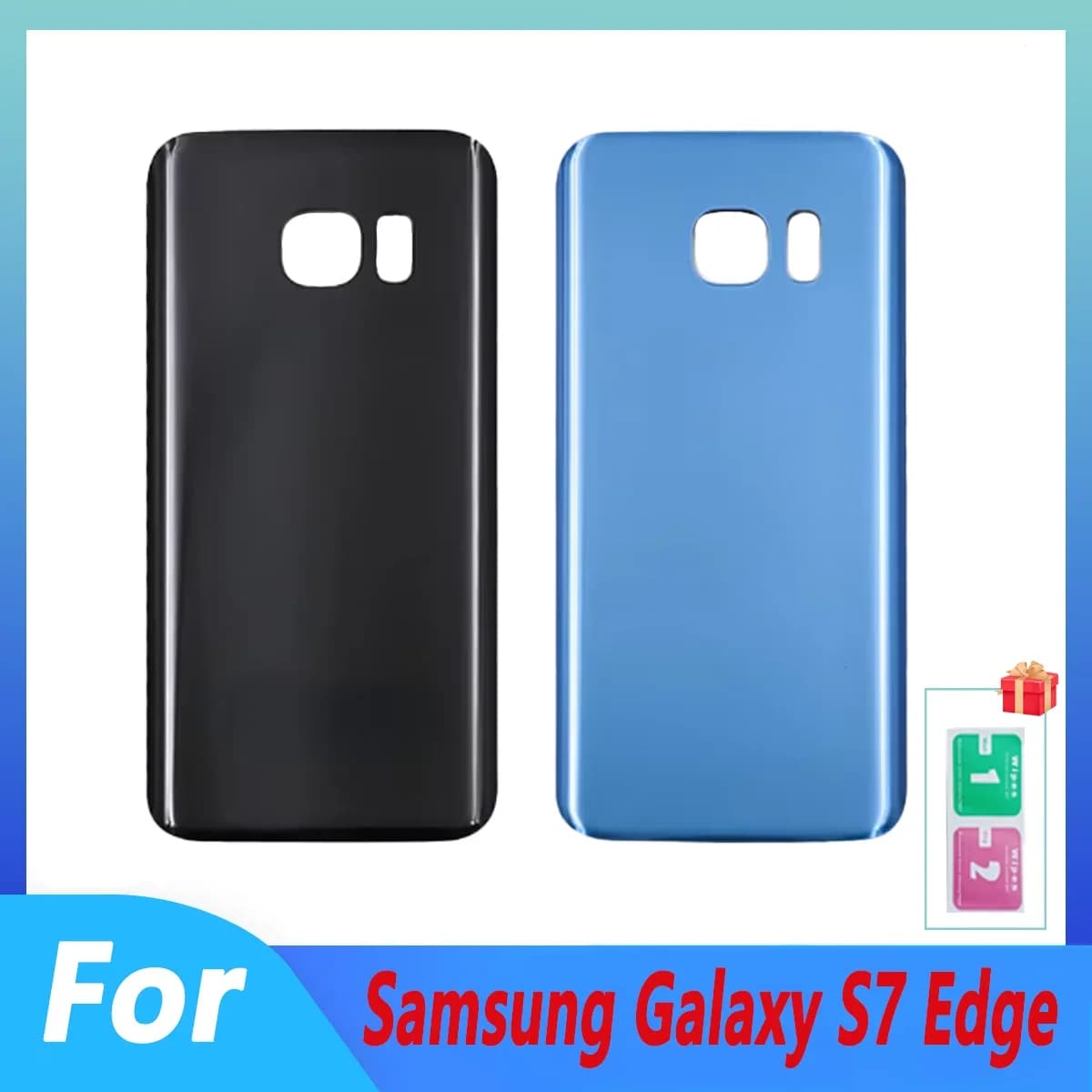 Pop NUOVO Per Samsung Galaxy S7 Edge Batteria Della Copertura Posteriore Porta Alloggiamento Sostituzione Riparazione G935 Parti Della Fotocamera Lente di Vetro