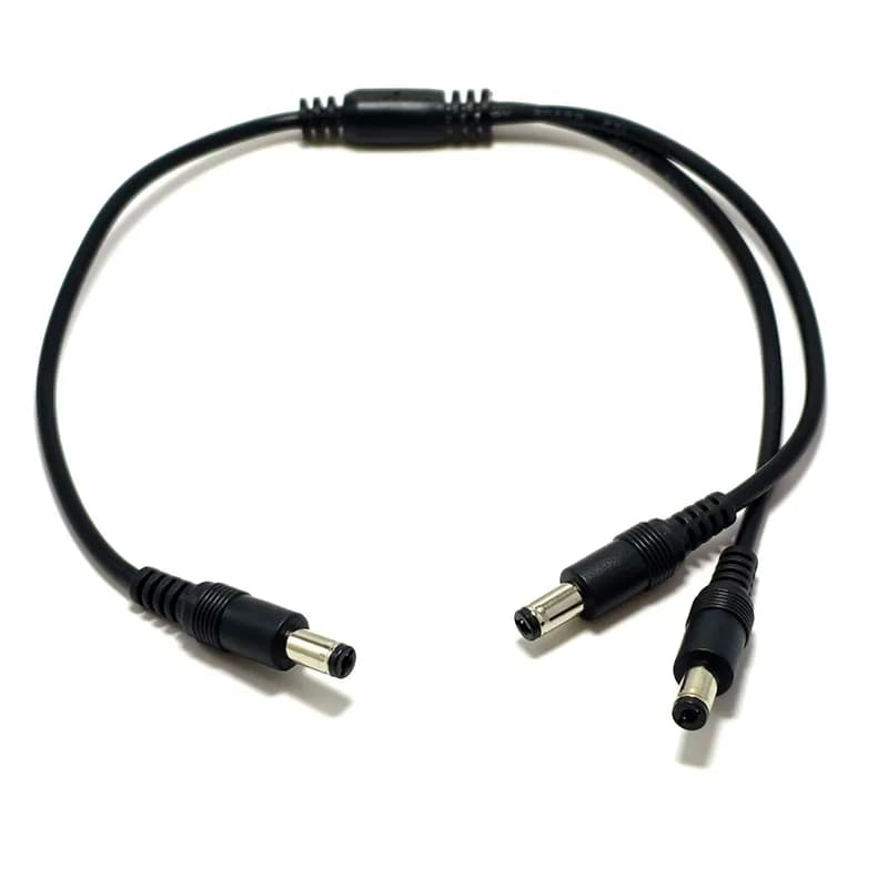 40CM 5.5mm * 2.1mm 1 Maschio a 2 Maschio Connettore Maschio a Maschio Spina DC Cavo Splitter di Alimentazione CCTV LED Strip Light Adattatore di Alimentazione
