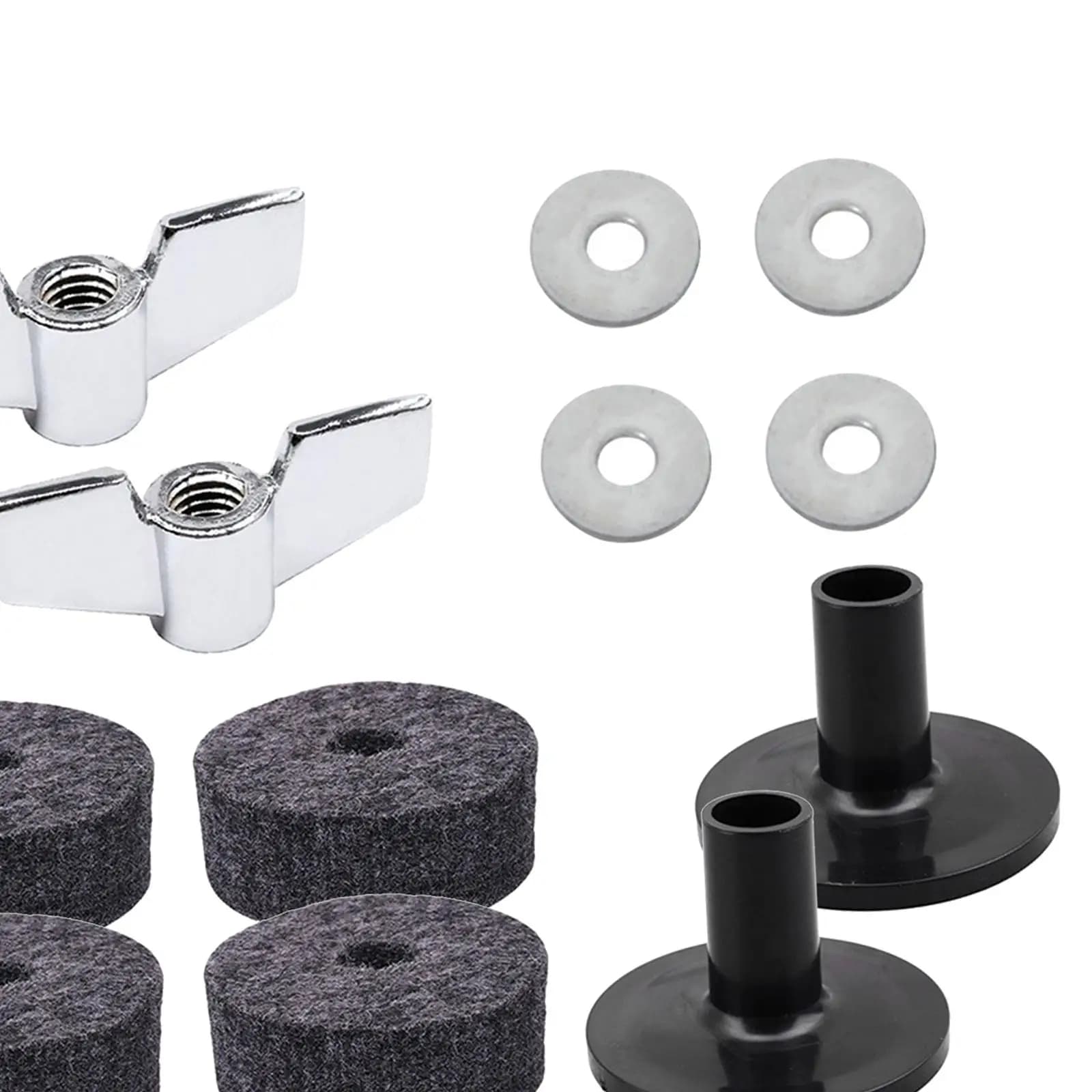 Cymbal Stand Felts Upgrade Felt Pad Washers Nuts Set Drum Accessory Kit for Percussion Instruments