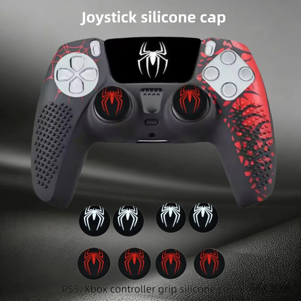 Custodia Protettiva in Silicone Morbido a 360° per Controller PS4 PS5 ° Protezione completa, resistente al sudore, antigraffio, senza sbiadimento, con copri joystick