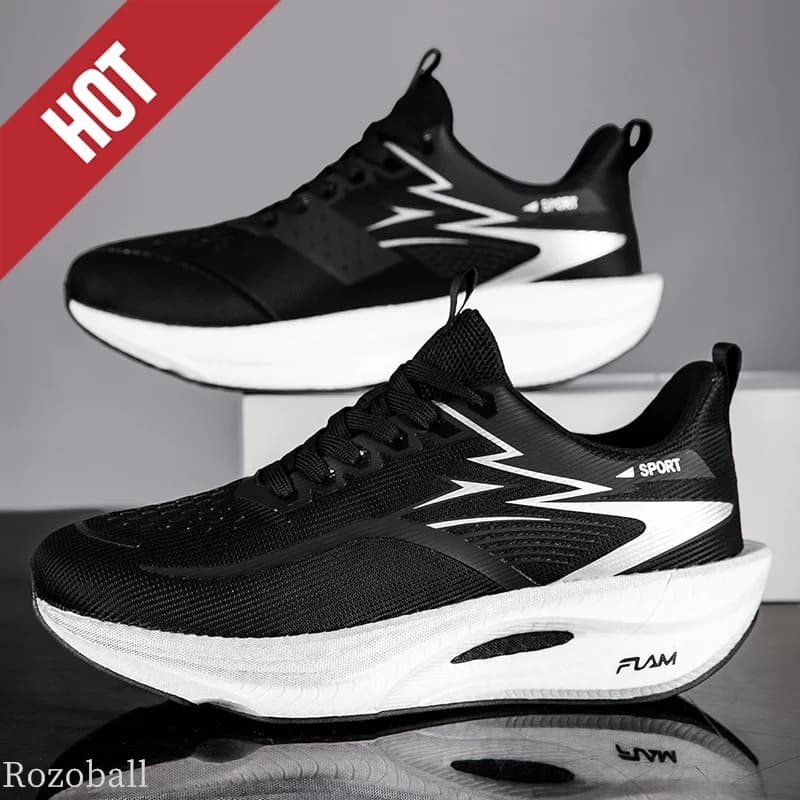 Running shoes with carbon plate and air cushioning for marathon, man and woman, breathable, light, comfortable, for sports and outdoor activities