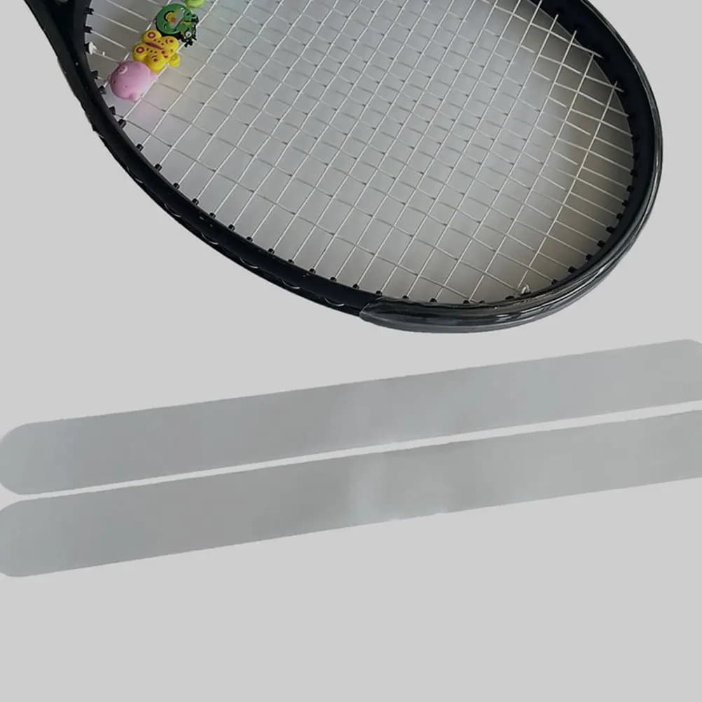 2 Pieces Transparent Ribbon for Frame Tennis Racket, Professional TPU Protective Strip, Lightweight and Portable, Rack Head Protection, Long Lifespan