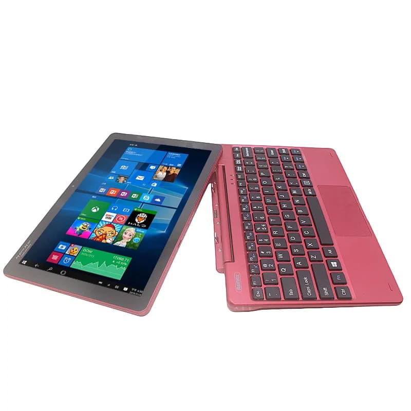 Remax-101 Tablet PC 2-in-1 da 10.1 pollici con Windows 10 e tastiera rimovibile, Intel Atom Z8350, 2GB DDR RAM, 32GB ROM, schermo IPS 1280 x 800