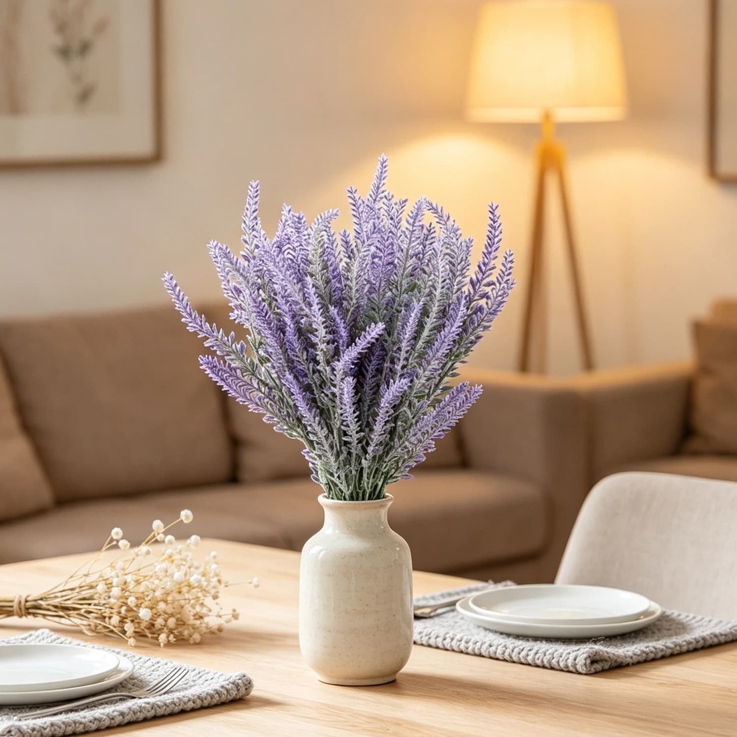 Fiore di Lavanda Artificiale per Decorazioni Festive, Matrimoni, Bouquet da Sposa, Casa, Stanza, Feste, Giardino, Vaso da Tavolo, Regali e Decorazioni per Esterni