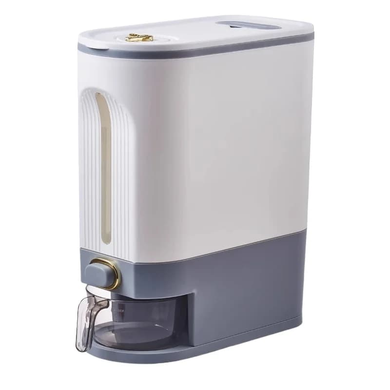 One-Click Rice Dispenser, 5/10kg Moisture-Proof Kitchen Storage Container for Dry Food