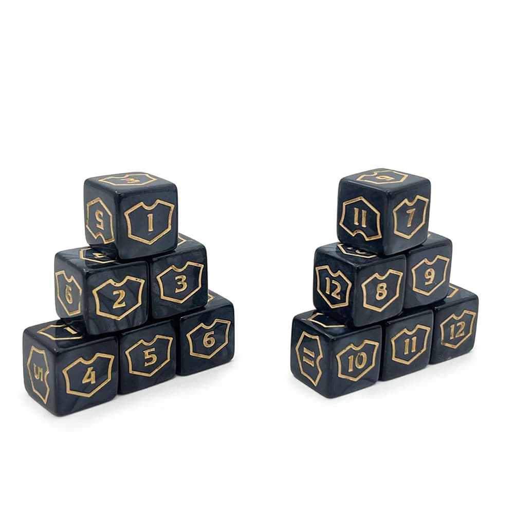 Set di 12 Dadi Contatore di Vita (Life Counter) per MTG, D&D, D6 - Accessori per Dungeons and Dragons o Magic the Gathering