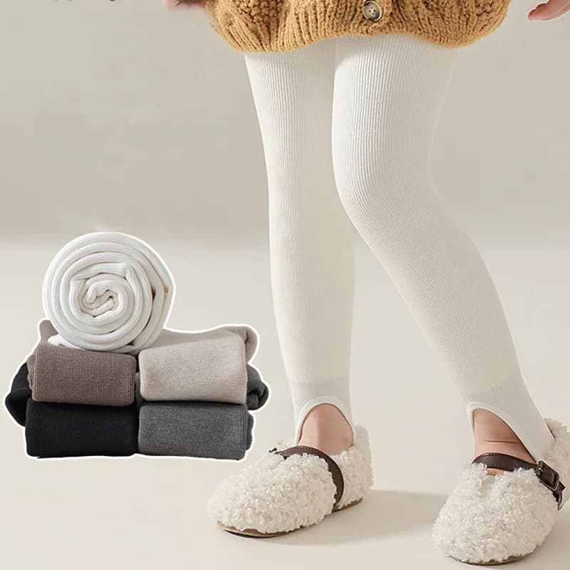 Winter Leggings for Girls 3-12T Solid Color Fleece Padded Kids Pants Warm Thicken Children's Leggings Girls Skinny Pants