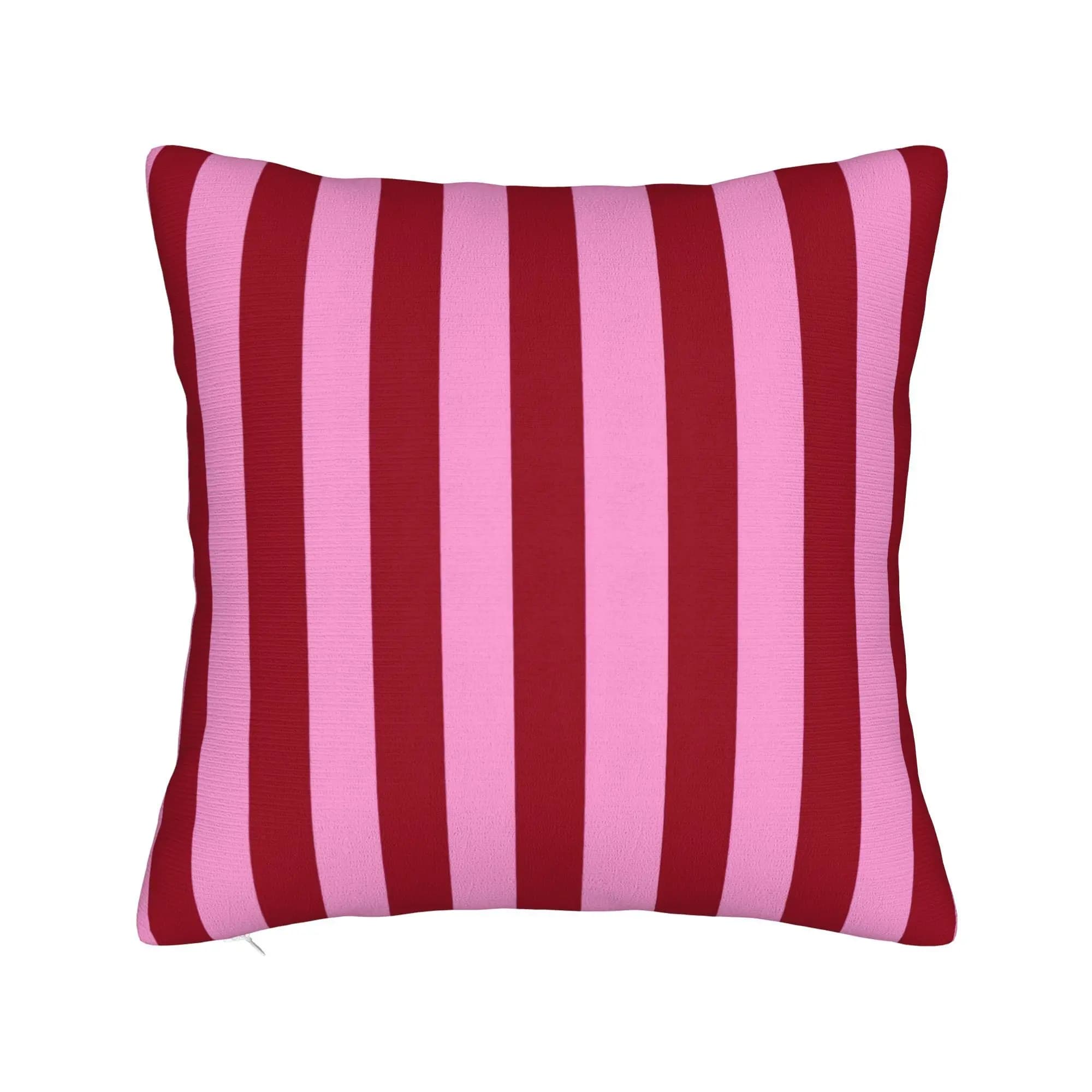 Copricuscino quadrato a righe rosa rosso lampone contemporaneo Copriletto a righe per divano letto Decorazione neutra calmante in Borgogna