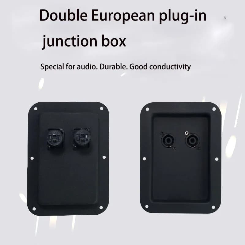 2 pcs scatola di giunzione per altoparlanti da palcoscenico professionale scheda di cablaggio altoparlante patch panel accessori per altoparlanti presa a 4 conduttori ferro
