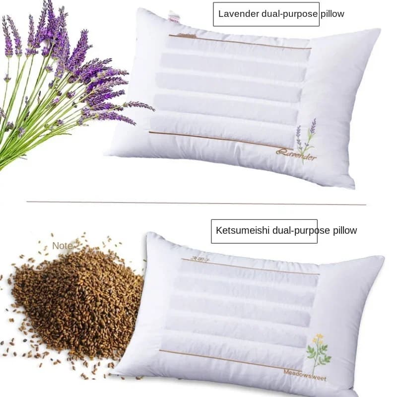 48x74cm Cotton Cassia Seed Buckwheat Pillow with Lavender Jasmine Fill Healthier Alternative to Traditional Pillow Flower And Gr