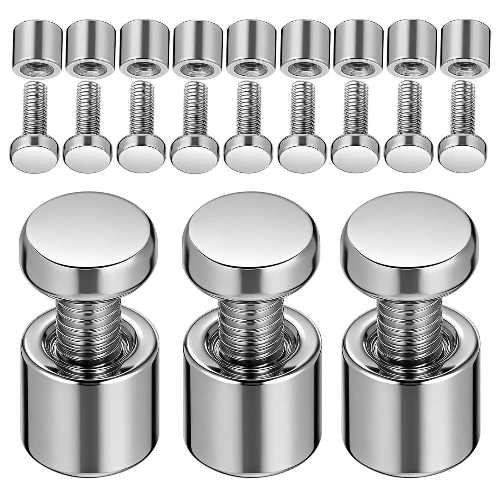 20Sets Metal Standoff Pins for Acrylic Picture Frames 19-22Mm Wall Art Standoffs Sign Holder Standoff Screws Picture Mount