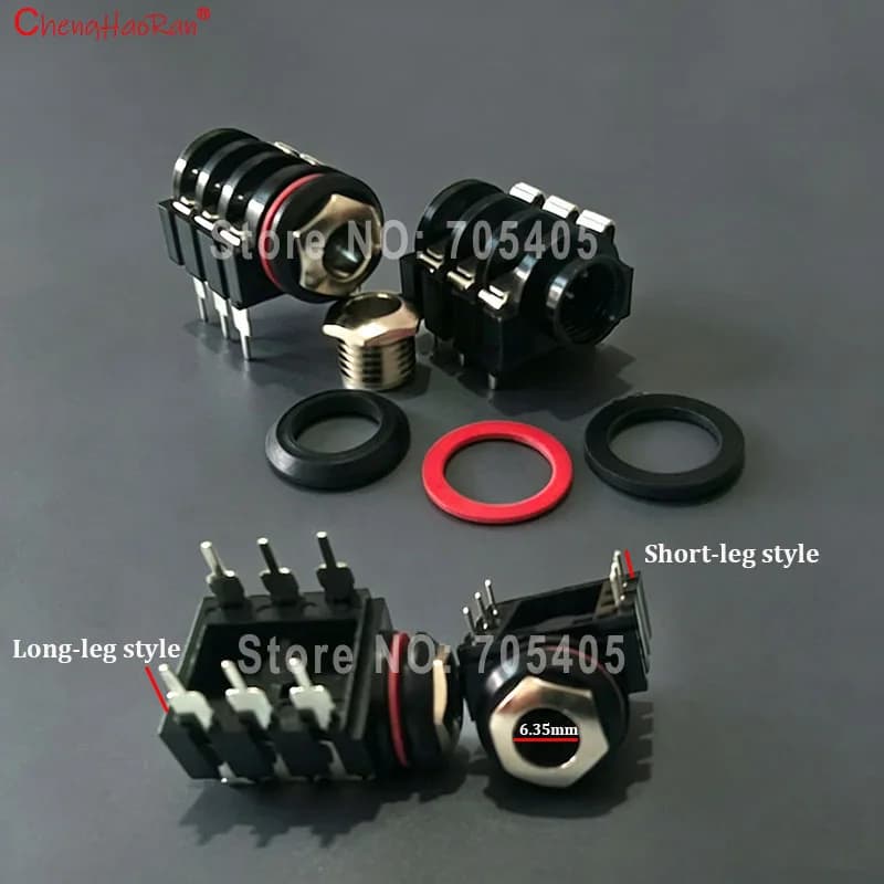 1/2/5/10 Pezzi Presa Microfono 6.35MM 334G a 6 Pin per Inserimento Diretto, Presa Audio per Cuffie, Supporto Microfono, Supporto Amplificatore Audio