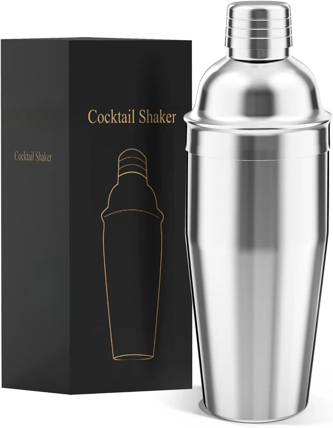 Shaker per cocktail da 24 once Shaker per bevande Martini con colino incorporato Miscelatore per Margarita in acciaio inossidabile Kit regalo per barista