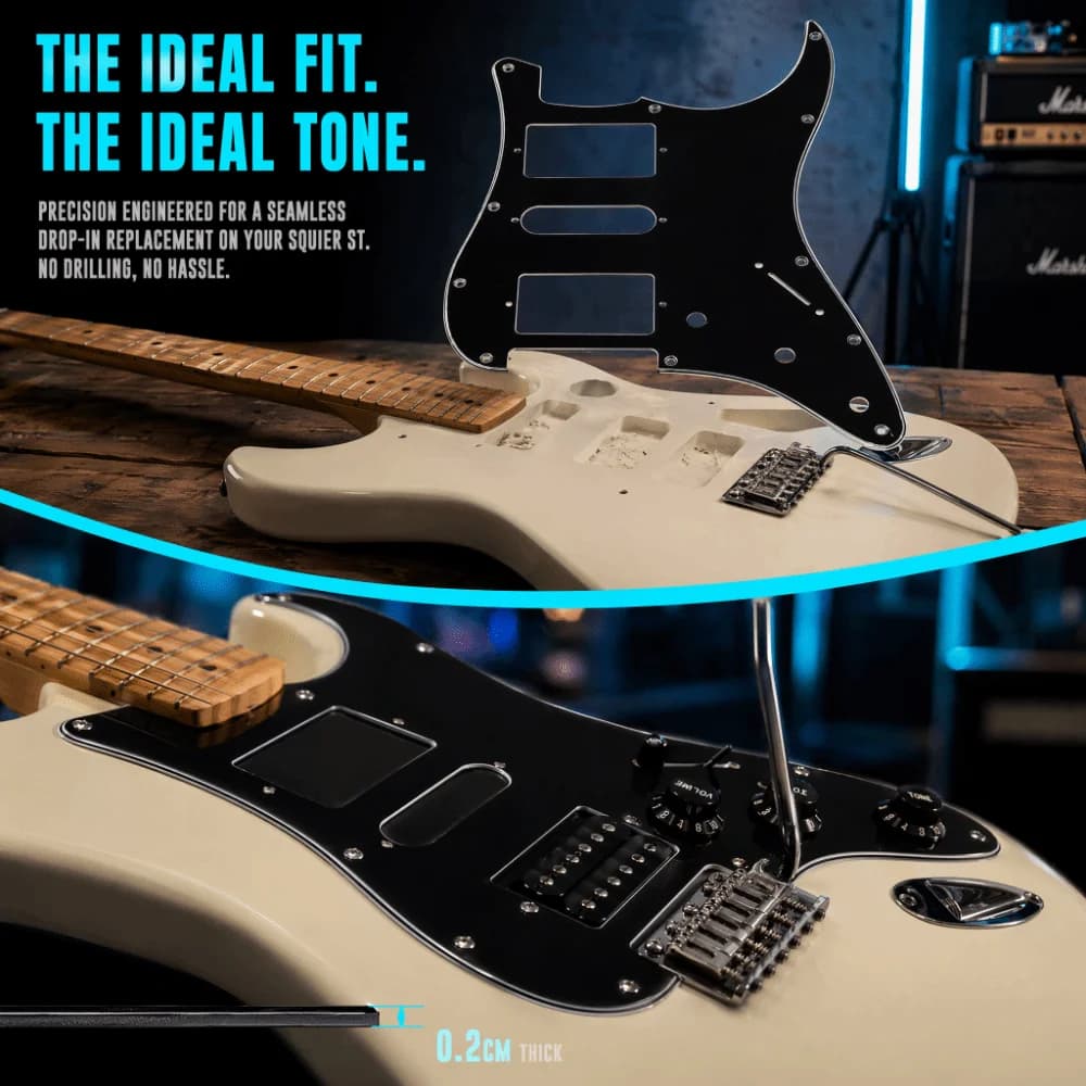 White Pearl Color And Black Electric Guitar Pickguard PVC Material PVC Pick Guard Guitar Pick Guard For Electric Guitar