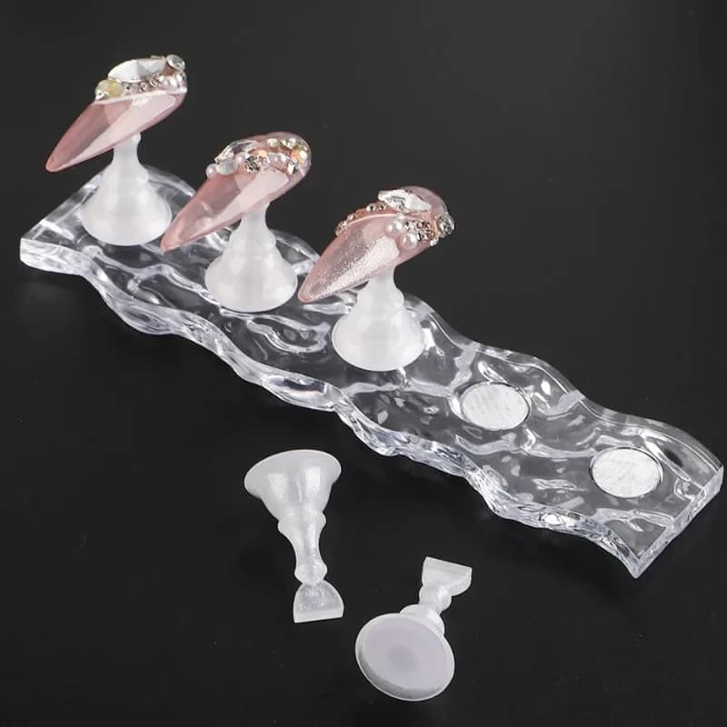 1 pz supporto magnetico per unghie + 5 pezzi espositore pratica per Manicure stampa sulle unghie formazione Gel smalto punte per unghie strumenti di visualizzazione