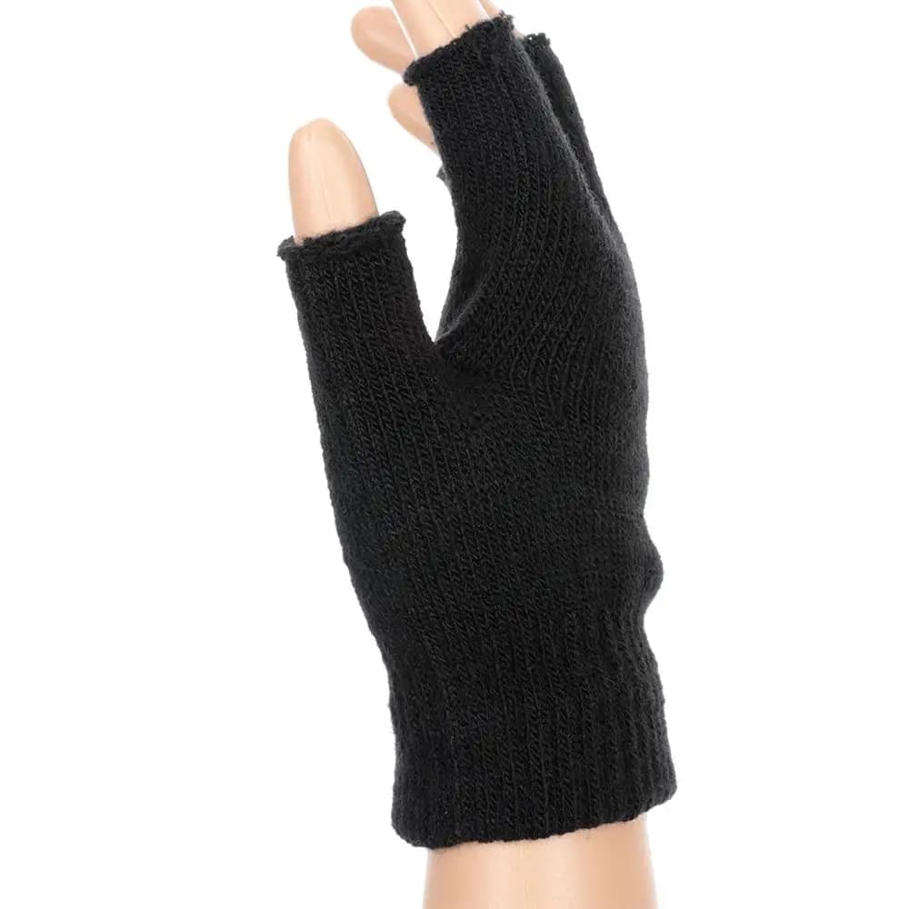 Guanti Invernali Caldi da Uomo per Sport e Ciclismo, Neri, in Maglia, Mezze Dita, Senza Dita, alla Moda