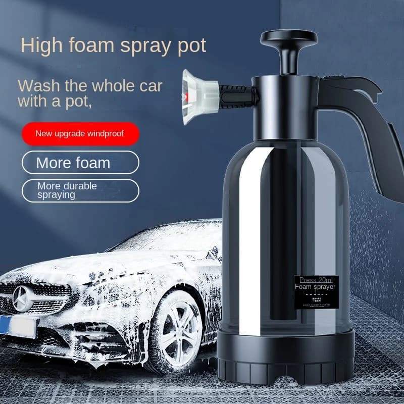 Foam sprayer with 2 liters manual pump with 3 nozzles Manual pneumatic foam cartridges Snow foam spray bottle for car washing