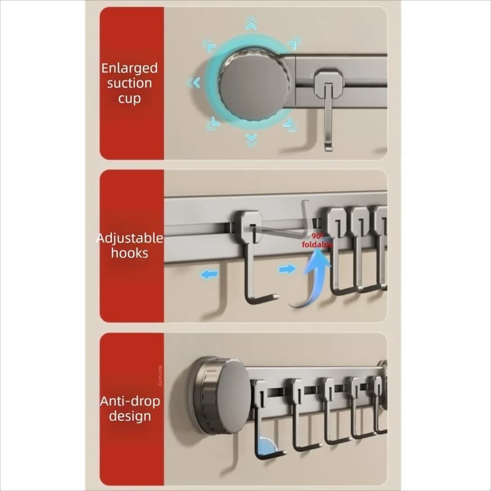 Ganci a ventosa sottovuoto da 4/6 ganci appendiabiti senza tracce montati a parete salvaspazio senza perforazione ganci portaoggetti da cucina