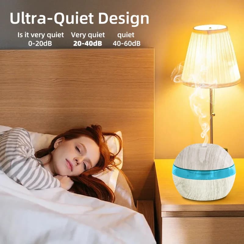 Umidificatore per aromaterapia 3 in 1 con luce notturna, 300 ml, controllo touch per camera da letto, spa, ufficio e casa