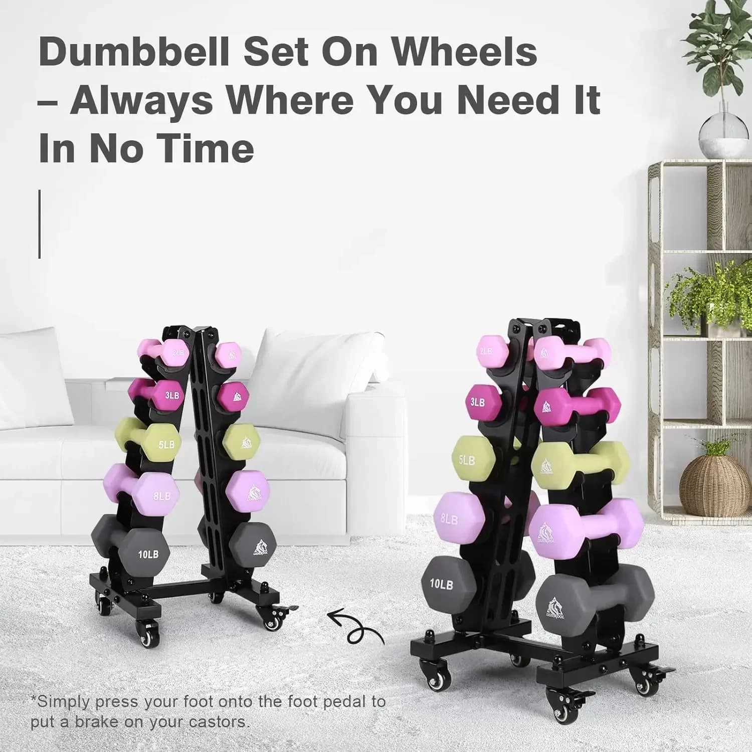 Nuovo Arrivo! Set di 2 manubri esagonali rivestiti in neoprene, antiscivolo e antirotolamento, in coppia per allenamento della forza