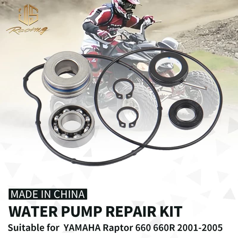 JSRAOIMG Water Pump Rebuild Kit For Yamaha Raptor 660 660R YFM660R Special Limited Edition 2001-2005 Seal Rebuild Bearing O-RING