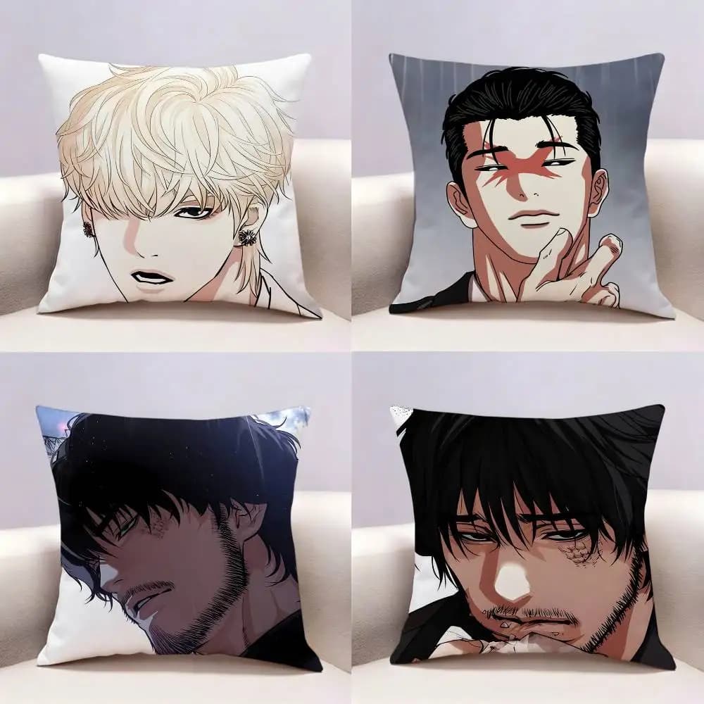 L-Lookism Manhwa Double-sided print Pillow Case for Sofa Living Room Home office Decor Protective Cover