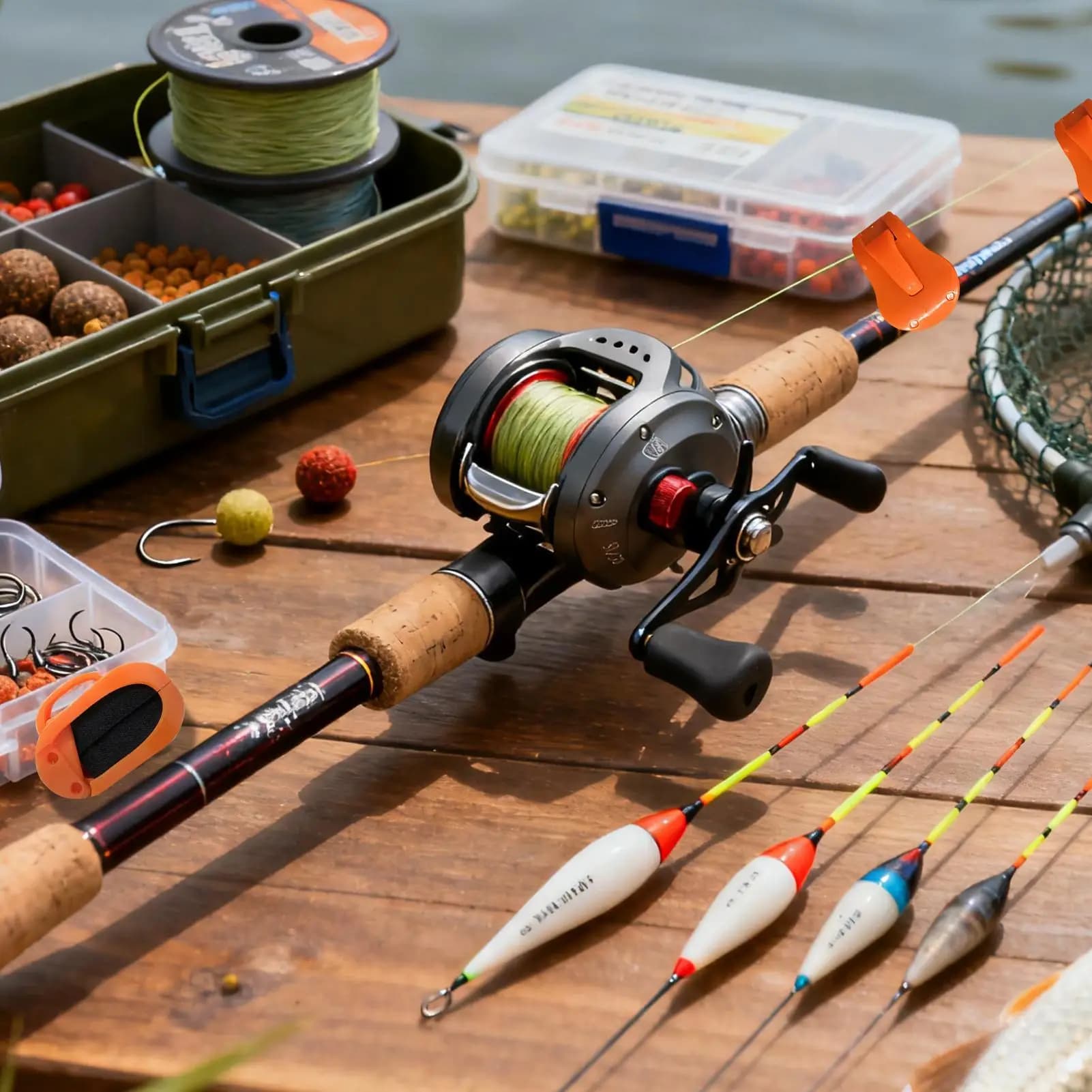 Clip per canna da pesca Organizzatore per rack elastico Porta canna da pesca a mosca da 4 pezzi per viaggi di surf in acqua salata ghiacciata per banca Shore Pier