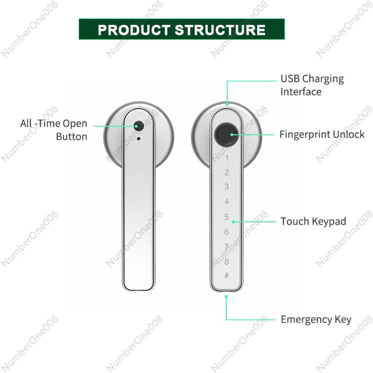 Smart Home Smart Lock WiFi con impronta digitale e password con controllo app e tastiera