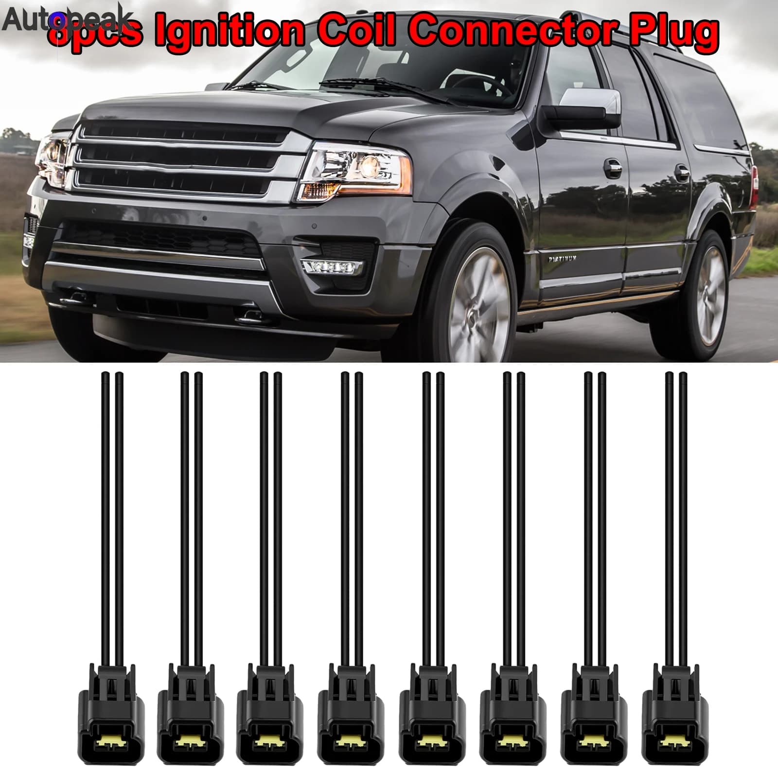 Per Ford Crown Victoria E-150 E-250 E-350 Expedition Explorer Lobo Mustang accessori per auto 8 pezzi cablaggio connettore bobina di accensione