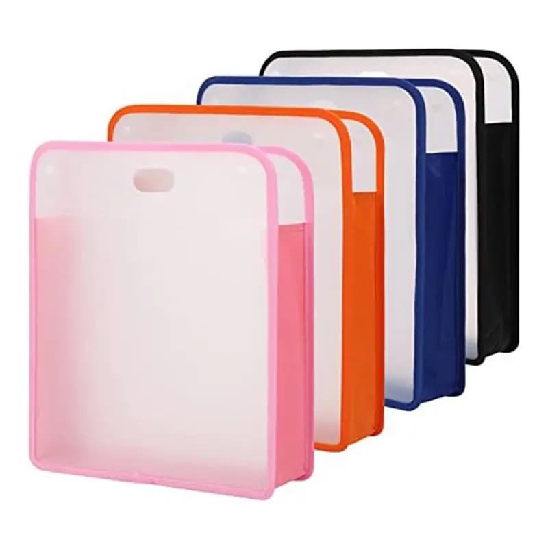 Ingenious-4Pcs 15.8 X 13 X 3 Inches Scrapbook Paper Storage Organizer Box, Expandable Paper Folio12 X 12 Sheets,For Cardstock Ea