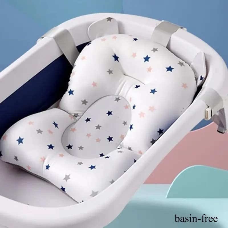 Baby Bathtub Pad Ajustable Bath Support Seat Mat Shower Cushion Newborn Foldable Baby Bath Seat Floating Security Water Pad